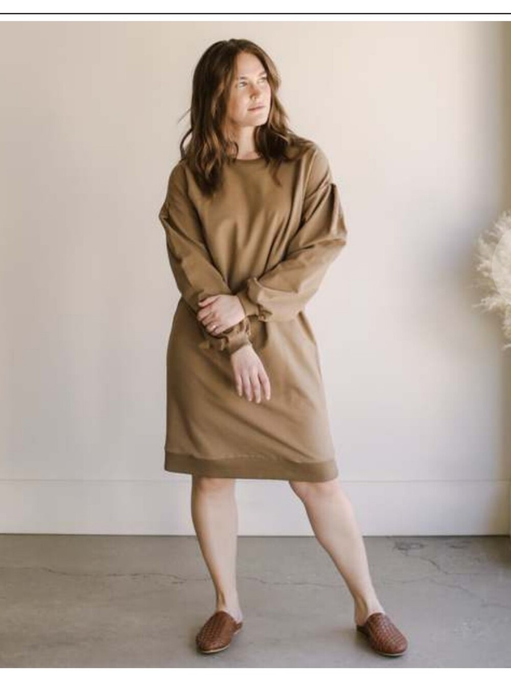 NWT The Simple Folk The Oversize Sweater Dress In Walnut